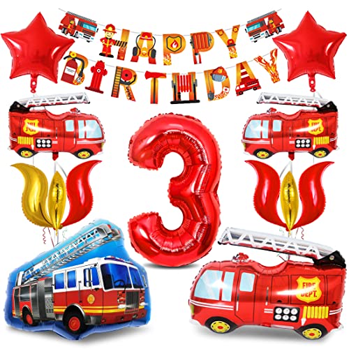 Bluelves Feuerwehrauto 3 Geburtstag Luftballon, Kindergeburtstag Feuerwehrauto Deko, 3 Geburtstag Feuerwehrauto Dekoration, Junge Kindergeburtstag Deko Feuerwehrmann, Folienballon Luftballon Bluelves Feuerwehrauto 3 Geburtstag Luftballon, Kindergeburtstag Feuerwehrauto Deko, 3 Geburtstag Feuerwehrauto Dekoration, Junge Kindergeburtstag Deko Feuerwehrmann, Folienballon Luftballon von Bluelves
