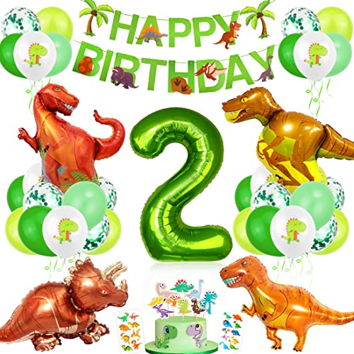 Dino Geburtstag Deko 2 Jahre, XXL Dino Luftballons Geburtstag 2, Geburtstagsdeko Jungen 2 Jahre Dinosaurier, Folienballon 2 Dino Ballons Grün für Kindergeburtstag Dinosaurier Partyset Dekoration Dino Geburtstag Deko 2 Jahre, XXL Dino Luftballons Geburtstag 2, Geburtstagsdeko Jungen 2 Jahre Dinosaurier, Folienballon 2 Dino Ballons Grün für Kindergeburtstag Dinosaurier Partyset Dekoration von Bluelves