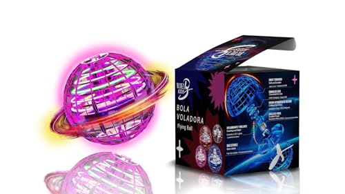 Bluet B Kids - Magic Flying Spinner - Fliegende Drohne - Fliegender Spinner - Fliegender Spinner - RGB LED Fly Orb Boomerang Kinder und Erwachsene - Magic Ball Spielzeug Geschenk für Kinder (Rosa) von Bluet B