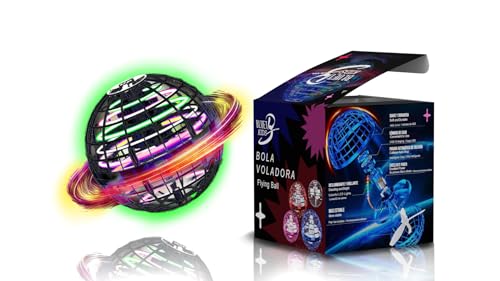 Bluet B Kids - Magic Flying Spinner - Fliegende Drohne - Fliegender Spinner - Fliegender Spinner - RGB LED Fly Orb Boomerang Kinder und Erwachsene - Magic Ball Spielzeug Geschenk für Kinder (schwarz) von Bluet B