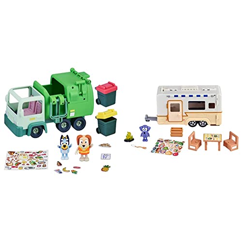 Bluey Caravan Set, 2,5 bis 3 Zoll große Figuren & Müllwagen-Spielset mit beweglichen Figuren (6,3 cm) von BlueY