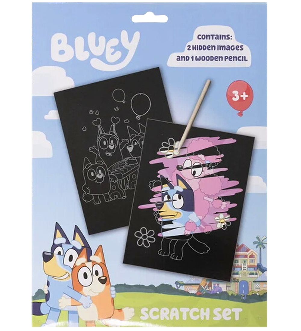 Bluey Kratzset m. Bleistift - Bluey - One Size - Malbücher Bluey Kratzset m. Bleistift - Bluey - One Size - Malbücher von Bluey