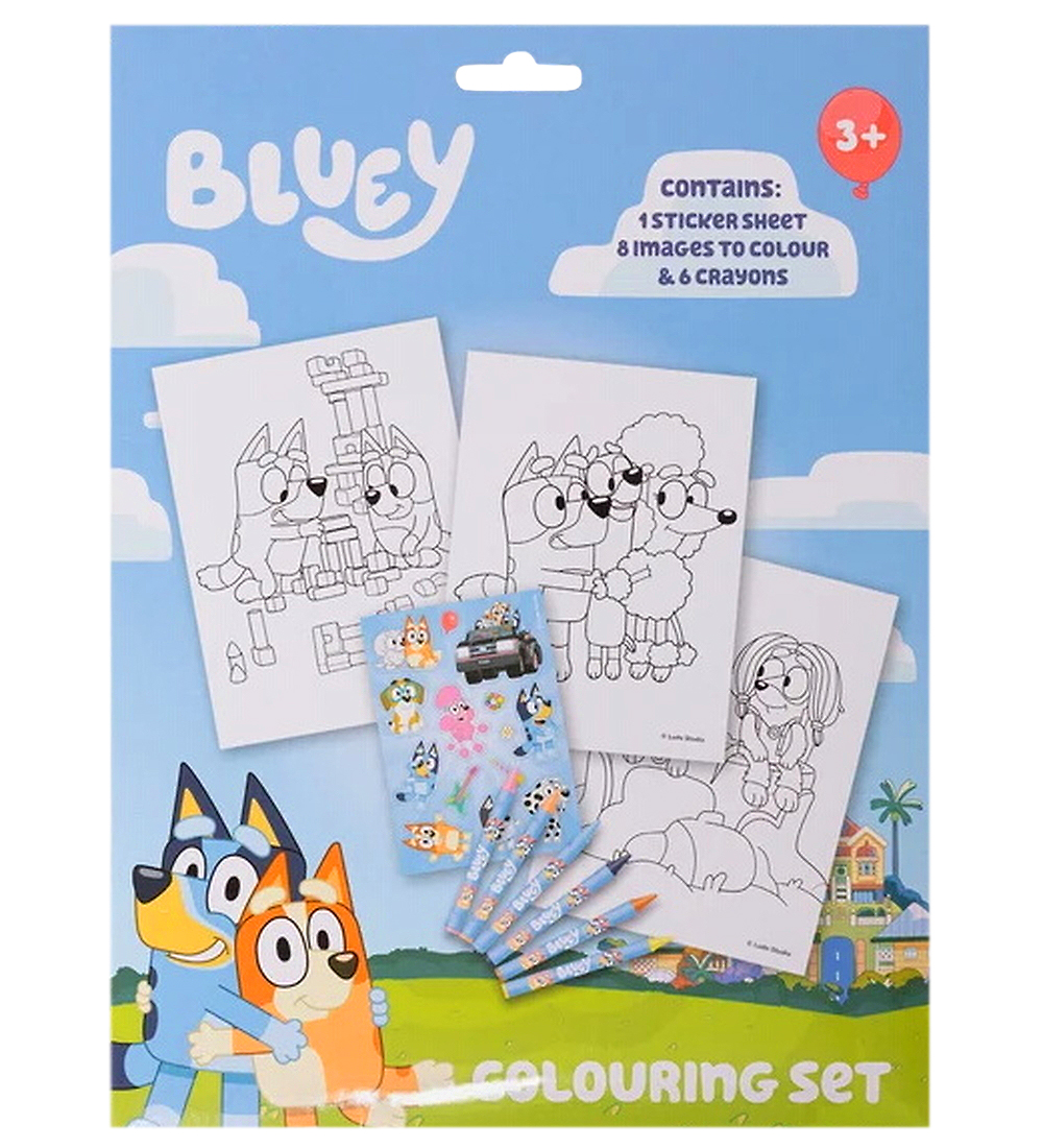 Bluey Malset m. Buntstifte - Bluey - One Size - Malbücher Bluey Malset m. Buntstifte - Bluey - One Size - Malbücher von Bluey