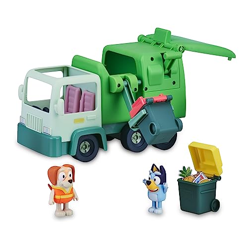 Bluey - Müllwagen, Spielzeugwagen aus der Zeichentrickserie, Hundefigur und Zubehör, Lernspiel zum Recycling, für Jungen und Mädchen ab 3 Jahren, Berühmt (BLY44010) von BlueY