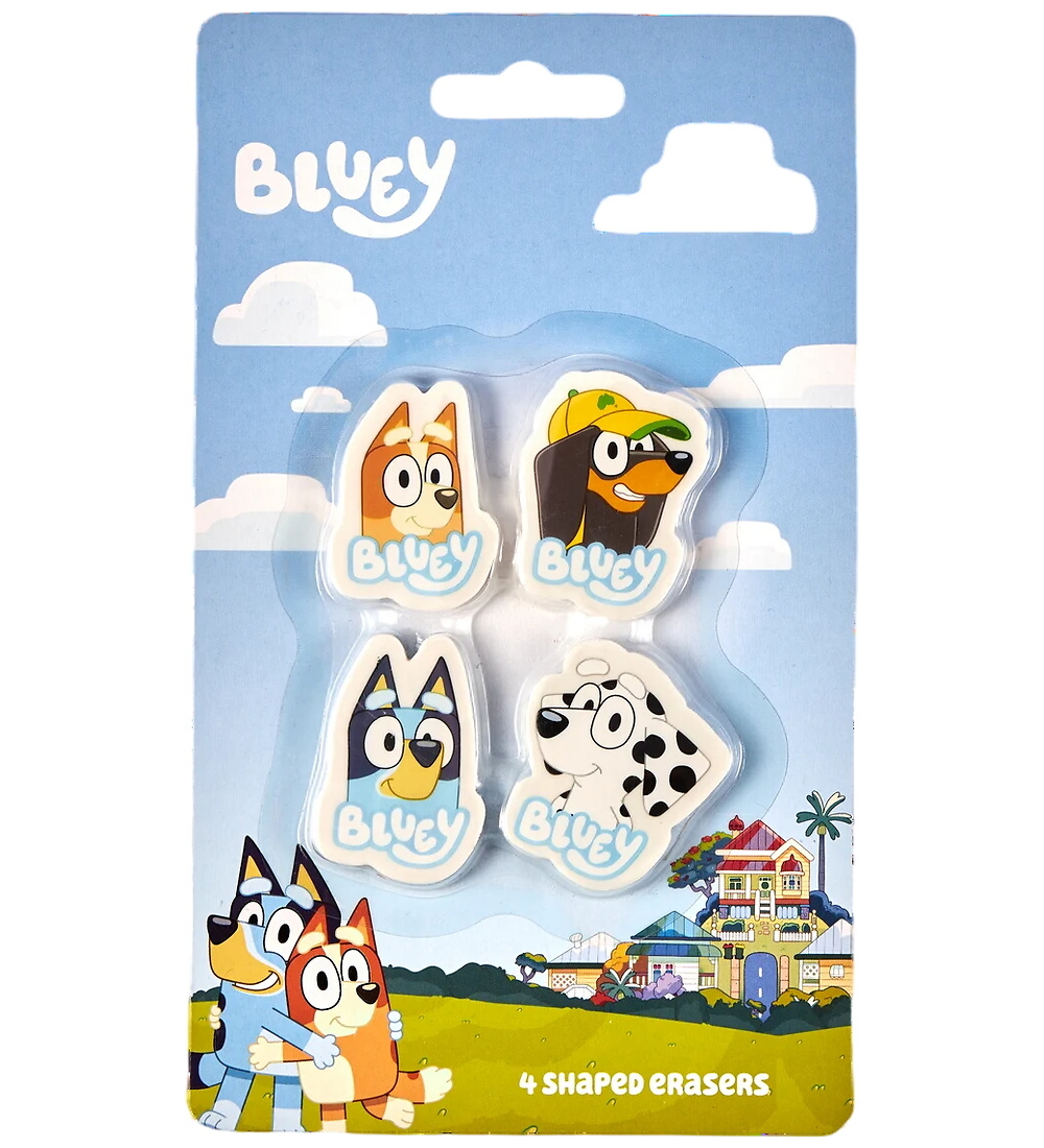 Bluey Radiergummi - 4er-Pack - Bluey - One Size - Radiergummis Bluey Radiergummi - 4er-Pack - Bluey - One Size - Radiergummis von Bluey