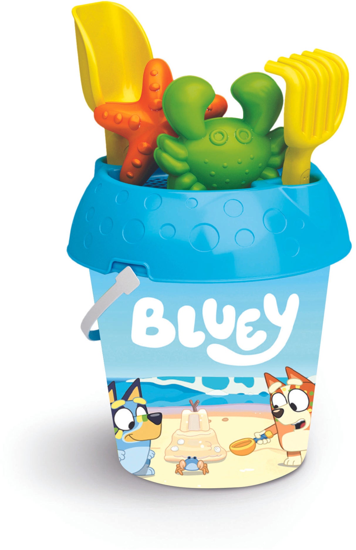 Bluey Sandspielzeug-Set mit Formen von Bluey