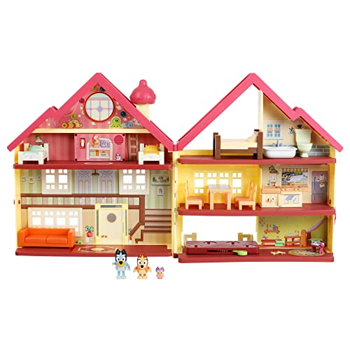 Bluey 17348 Bluey Ultimatives Spielhaus mit Lichtern und Geräuschen mit Zwei beweglichen Figuren und Zubehör, Mehrfarbig, 13 x 39 x 43,5 cm von BlueY