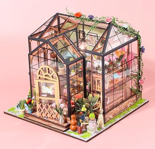 Blumacht DIY Miniatur Gewächshaus Puppenhaus – Modellbau-Kit für Erwachsene, Handwerk, Frauen und Mädchen von Blumacht