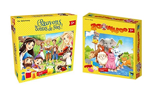 Blumie Shop Set mit 2 Kinderspielen auf Französisch + Zoowaboo + 1 Bleistift Fantasie (Märchen + Zoowaboo) von Blumie Shop