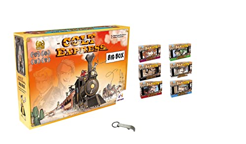 Colt Express Big Box Französische Version + Bandits Django + Ghost + Tuco + Cheyenne + Doc + Belle + 1 Flaschenöffner Blumie (Big Box + 6 Bandits) von Blumie Shop