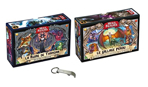 Set Hero Realms Die Ruine von Thandar + Das verlorene Dorf + 1 Flaschenöffner Blumie (Ruine + Dorf) von Blumie Shop