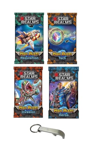 Set Star Realms Französische Version Pack High Alert: Requisition + Helden + Tech + Invasion + 1 Flaschenöffner Blumie (High Alert) von Blumie Shop