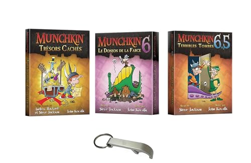 Set mit 3 Erweiterungen "Versteckte Schätze" + Dungeon De La Farce + Schreckliche Gräber Französische Version + 1 Decap Blumie (Schätze + 6 + 6,5) von Blumie Shop