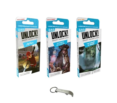 Set mit 3 Unlock-Shorts Adventures Französische Version Red Mask + Die Geheimnisse des Oktopus + EIN Verfolgung von Cabrakan + 1 Decap Blumie(Maske + Oktopus + Cabrakan) von Blumie Shop