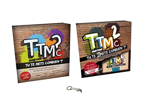 Spielset auf Französisch TTMC 1 Tu Te Mets Combien + TTMC 2 Tu Te Remets Combien + 1 Flaschenöffner Blumie (TTMC 1 + TTMC 2) von Blumie Shop