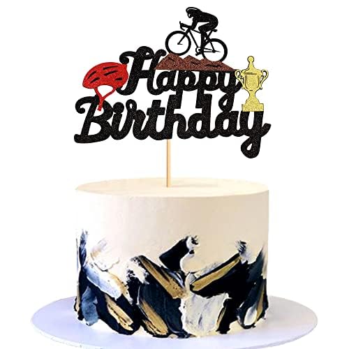 1 Fahrrad-Kuchendekoration – Sport-Kuchendekoration – Sport-Partydekoration – Mann oder Junge, Kuchendekoration, schöne Fahrraddekoration wird Ihrem Happy Birthday Dekoration den letzten Schliff geben von Blumomon