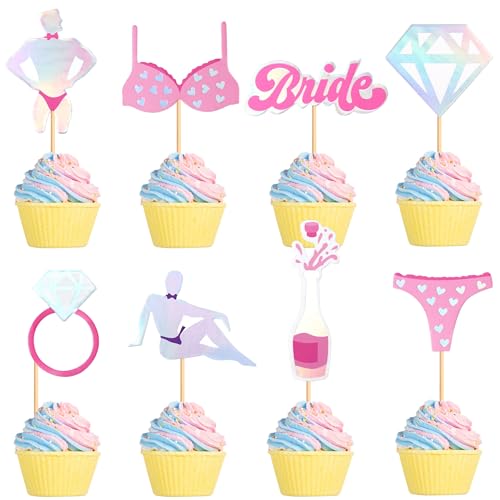 Blumomon 24 Stück Bachelorette party Cupcake Toppers Striptease Tanz Party Kuchen Dekorationen Männliche Tänzer Cupcake Toppers erwachsen Ball Musik Party Geburtstagsfeier von Blumomon