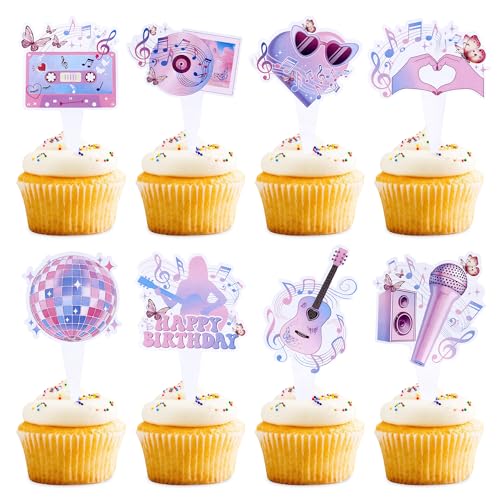 Blumomon 32 beliebte Sänger-Cupcake-Topper, Musik-Themen-Party-Dekorationen für Geburtstag, Hochzeitsfeiern Blumomon 32 beliebte Sänger-Cupcake-Topper, Musik-Themen-Party-Dekorationen für Geburtstag, Hochzeitsfeiern von Blumomon