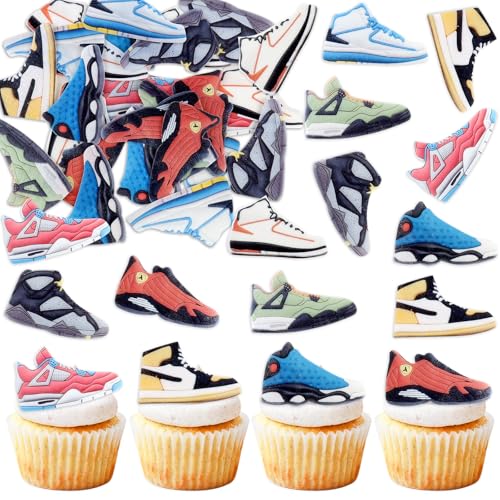 Blumomon 48Stück Vorgeschnitten Essbare Sportschuhe Kuchen Top Geburtstagskuchen Dekoration für Kinder Wählen Sie Sneakers Themenparty Baby Dusche Dekoration Geburtstagsfeier Zubehör Blumomon 48Stück Vorgeschnitten Essbare Sportschuhe Kuchen Top Geburtstagskuchen Dekoration für Kinder Wählen Sie Sneakers Themenparty Baby Dusche Dekoration Geburtstagsfeier Zubehör von Blumomon