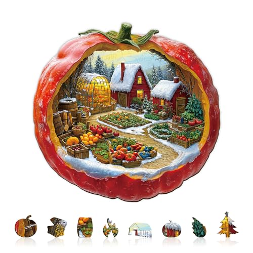 Blumuze Holzpuzzle Erwachsene, Tomaten-Winterhof Holz Puzzle, Holzpuzzle Einzigartige Tierform Puzzleteile, Puzzle Holz Erwachsene mit Holzbox 175 Stück(M-29 * 27.7cm Blumuze Holzpuzzle Erwachsene, Tomaten-Winterhof Holz Puzzle, Holzpuzzle Einzigartige Tierform Puzzleteile, Puzzle Holz Erwachsene mit Holzbox 175 Stück(M-29 * 27.7cm von Blumuze
