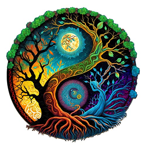 Blumuze Holzpuzzle Erwachsene 300 Stück,Yinyang Baum 3 Holzpuzzle Einzigartige Tierform Puzzleteile, Puzzle aus Tierteilen,Holz Puzzle, Puzzle Holz Erwachsene mit Geschenkbox aus Holz(L-13.8 * 13.8in) Blumuze Holzpuzzle Erwachsene 300 Stück,Yinyang Baum 3 Holzpuzzle Einzigartige Tierform Puzzleteile, Puzzle aus Tierteilen,Holz Puzzle, Puzzle Holz Erwachsene mit Geschenkbox aus Holz(L-13.8 * 13.8in) von Blumuze