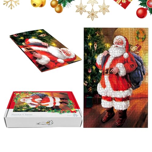 1000x Christmas Holiday Puzzle, Christmas Themed Puzzles, Santa Claus Games Puzzles, Holiday Jigsaw Puzzles, Festive Jigsaw Puzzles, Educational Holiday Puzzle Fun for Home Wall Decor von Bmdjdq