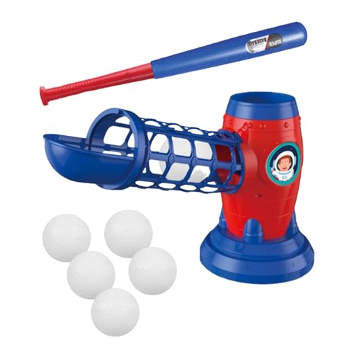 Bmdjdq Baseball-Schlagmaschine, Automatischer Baseball-Werfer, Baseball-Pitch-Maschinen Mit Baseballschläger, Einfache Pitching-Steuerung, Einstellbare Geschwindigkeit, 23,5 cm, Für Kinder von Bmdjdq