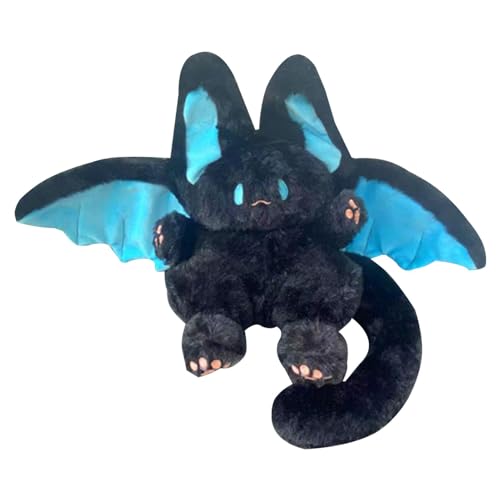 Bmdjdq Bat Plush Toy, Cuddly Bat Pillow, Dark Design Bat Plush Toy, Plush Bat Design Pillow, Halloween Bat Stuffed Animal, Comfortable Plush Pillows for Family Friends Colleagues Men Women Children von Bmdjdq