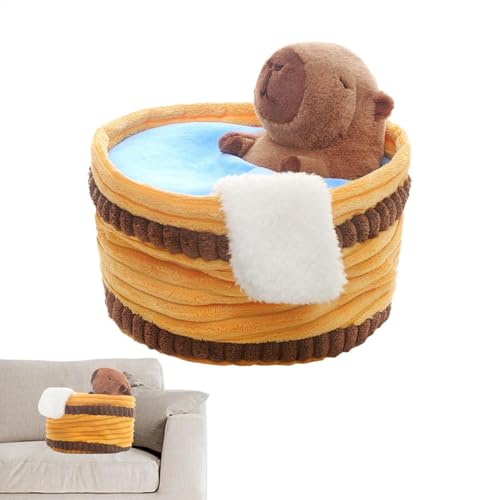 Bmdjdq Capybara Soft Toy, entzückende Capybara -Stofftier, Tierplüschspielzeug, vielseitige, hochwertige Materialien, 25 cm für Kinder und Erwachsene, die endlose Stunden der Kuscheln Sorgen von Bmdjdq