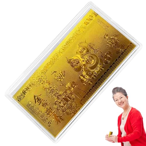 Bmdjdq Chinesische Neujahrs-Schlangenbanknote, Gedenkbanknote zum Jahr der Schlange | Goldfolien-Sammelbanknoten, Gedenkbanknote - Kompakte dekorative Glücksbanknote, Gedenkmünze 2025 für Sammler von Bmdjdq