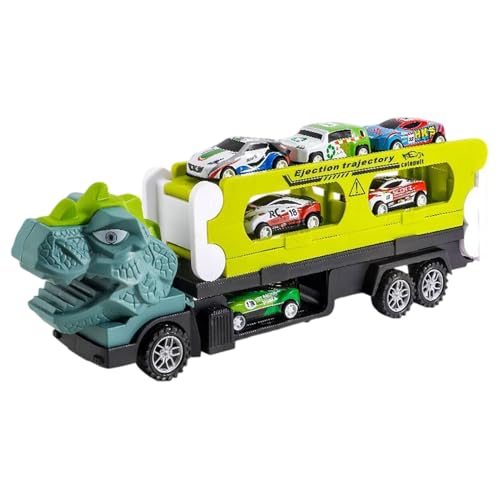 Bmdjdq Dinosaurier-LKW-Spielzeug, Transport-LKW-Spielzeugautos, Zurückziehbare Dinosaurier-Autofahrzeuge, Einfach Zusammenklappbares Design, Leicht, Für Kinder, Ju-ngen, Mädchen von Bmdjdq