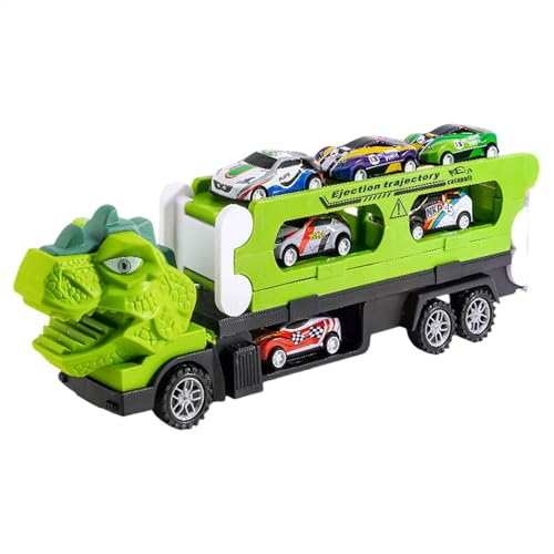 Bmdjdq Dinosaurier-LKW-Spielzeug, Transport-LKW-Spielzeugautos, Zurückziehbare Dinosaurier-Autofahrzeuge, Einfach Zusammenklappbares Design, Leicht, Für Kinder, Ju-ngen, Mädchen von Bmdjdq