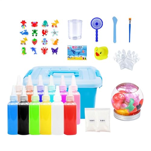 Bmdjdq Fairy Gel-Set, interaktive Aqua-Wasser-Gel-Sets, künstlerisches Soft-Gel-Spielset, weiche und sichere Materialien, Gel auf Wasserbasis, 24 x 18,5 x 13 cm, für Kinder, und Mädchen von Bmdjdq