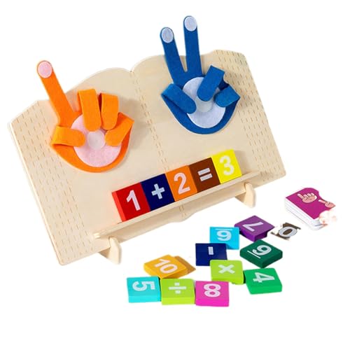 Bmdjdq Finger-Zahlenblock-Spielzeug, Mathe-Spiel Nummer, Finger-Mathe-Block-Spiel, helle und ansprechende Farben, interaktives Fingerzählsystem, 29,4 x 16,5 cm, zum Lernen, Zählen von Bmdjdq