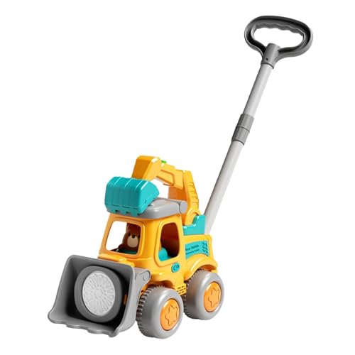 Bubble Blower Machine, Spielzeugauto -Bulldozer, LED -Schaumhersteller, Push Walker -Funktion, Nicht Giftiges Material, 45 cm, Für Innenräume, Outdoor von Bmdjdq