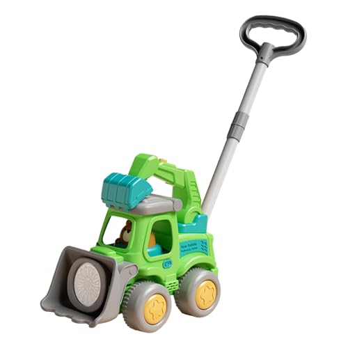 Bubble Blower Machine, Spielzeugauto -Bulldozer, LED -Schaumhersteller, Push Walker -Funktion, Nicht Giftiges Material, 45 cm, Für Innenräume, Outdoor von Bmdjdq