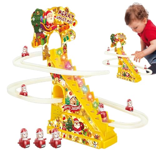 Christmas Santa Climbing Toy, Electric Climbing Santa, Electric Track Slide Santa, Climbing Santa Roller Coaster, Santa Claus Climbing Toy, Christmas Automatic Roller Coaster Playset for Christmas von Bmdjdq