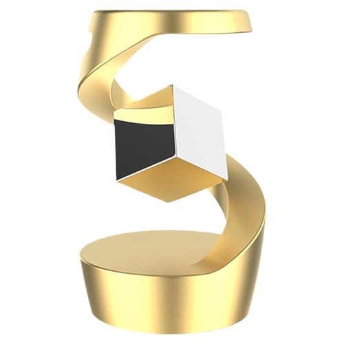 Drehbares Schreibtisch-Spielzeug, schwebender Schreibtisch-Spielzeug, Fidget rotierender Spinner Schreibtischspielzeug, rutschfestes Design, verschleißfest, 6,5 cm, Schwarz/Gold/für Heimdekoration von Bmdjdq