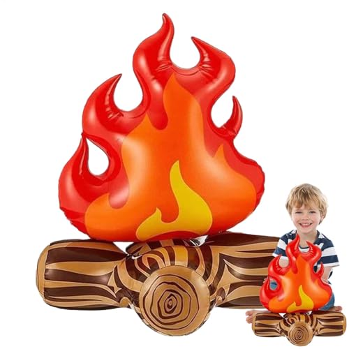 Flamme Lagerfeuer Ballon Lagerfeuer Versammlung Dekoration Aufblasbare Lagerfeuer Flamme Ball Leicht aufzublasen Auslaufsicher 33cm für Rasen Spielplatz Camping von Bmdjdq