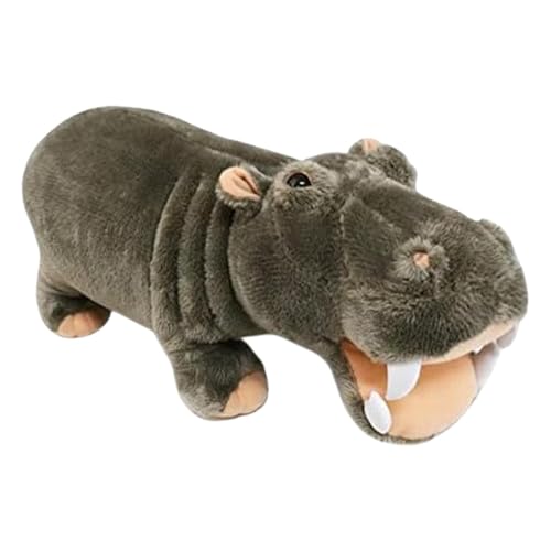 Hippo Stuffed Animal, 9.8 Inches Cute Plush Hippo with Open Mouth Design, Adorable Simulation Standing Hippopotamus for Kids' Bedroom, Perfect Nursery Toy for Girls and Boys von Bmdjdq