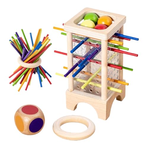 Holzstöcke Würfelspiel, Zählen Mathematisches Bildungsspielzeug, Tragbare Familienstöcke, Bequemes, Nicht Giftiges Material, 16,7 cm, Für Zuhause, Schule, Kindergarten, Kindergarten von Bmdjdq