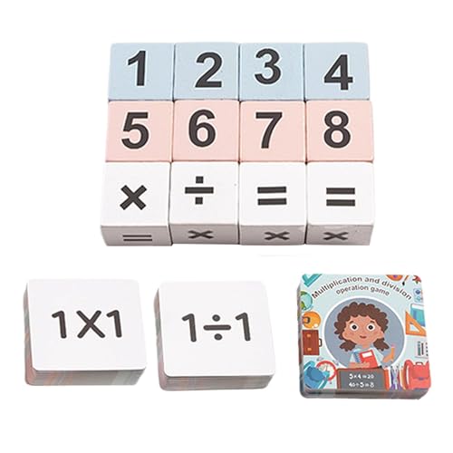 Kids Division Blocks, Battle Math Block Game, Classroom Math Games, Competition Math Game, Math Battle Cards, Wooden Two-Player Arithmetic Blocks Game for Early Childhood von Bmdjdq