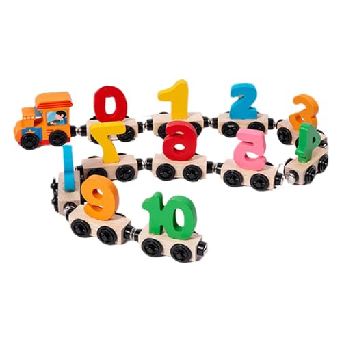 Magnetic Wood Train, Learning Toy Number Trains, Kids Number Train, Stem Number Train Toys, Magnetic Train Number Toy, Educational Magnetic Wood Train for Boys and Girls von Bmdjdq