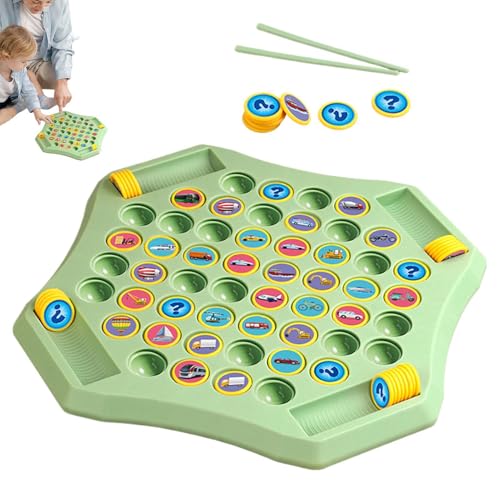 Passendes Schachspiel, Lernspielzeug für Vorschulkinder, interaktives Brettspiel, unterstützt frühes Lernen, leicht verständliche Regeln, tragbar und reisefreundlich, 1 Set, für Versammlungsaktivitäte von Bmdjdq