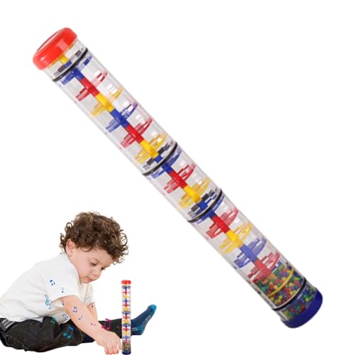 Regenstab, sensorisches Spielzeug, Regen-Sound-Maker-Stick, Musikalisches sensorisches und auditives Entwicklungsinstrument, Regenstab-Musikinstrument, Regenrasselrohr, Regenstab-Shaker, Partybevorzug von Bmdjdq