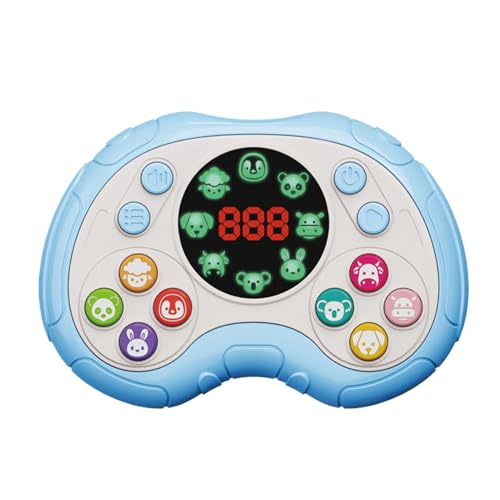 Speed Push Puzzle Game Sensory Fidget Toy Fruit Matching Handheld Game Easy Grip Adjustable Settings White/Light Blue/Pink/ Red/For Children von Bmdjdq