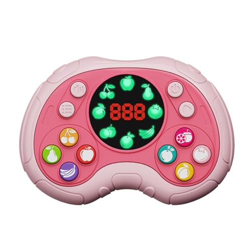 Speed Push Puzzle Game Sensory Fidget Toy Fruit Matching Handheld Game Easy Grip Adjustable Settings White/Light Blue/Pink/Rose Red/For Children von Bmdjdq