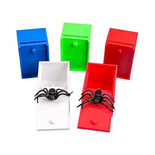 Spider Prank Box, Scary Spider Gag Box, lustiges Streichbox-Set, einfacher Aufbau, ABS-Material, 7,5 cm, für Kinder von Bmdjdq