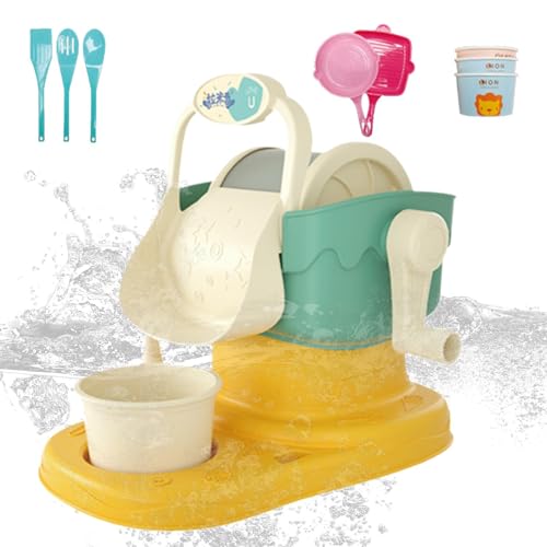 Spielzeug-Eiscreme-Set, Kinder-Eismaschine, Eisspielzeug-Set, interaktives Eiscreme-Spielzeug, Eiscreme-Spielküche, interaktives Eiscreme-Spielzeug aus Aluminiumlegierung für Kinder zum Rollenspiel von Bmdjdq