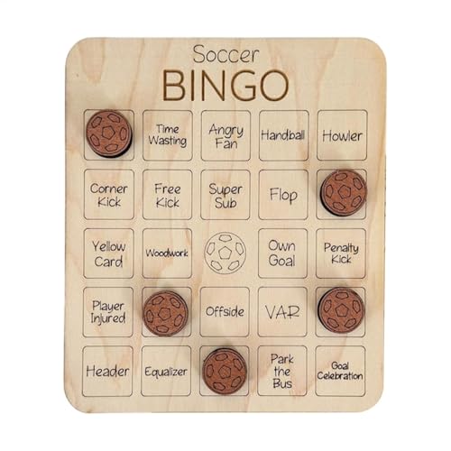 Sport-Bingo-Spiel, Fußball-Bingo-Spiel, Brettspiele Für Kleinkinder, Einfach Zu Bedienen, Verschleißfest, 16 cm, Für Kinder, Kleinkinder von Bmdjdq